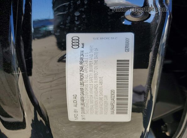 WAUR4AF52JA023020 2018 AUDI S5 Черный Вид подкапотного пространства