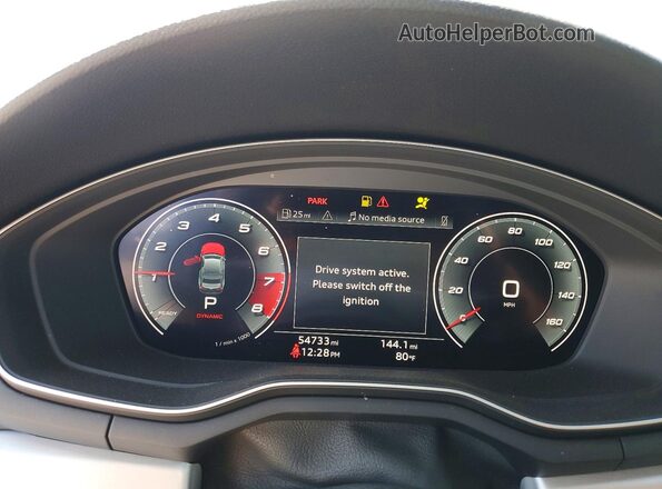 WAUTNAF51LA016338 2020 AUDI A5 Black Instrument cluster view