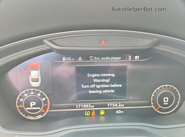 WAUTNAF55JA001872 2018 AUDI A5 White Widok zestawu wskaźników