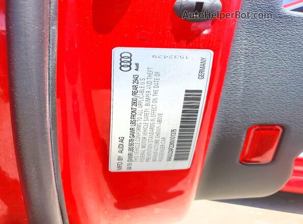 WAUU2AF22KN101375 2019 AUDI A7 Red Widok komory silnika