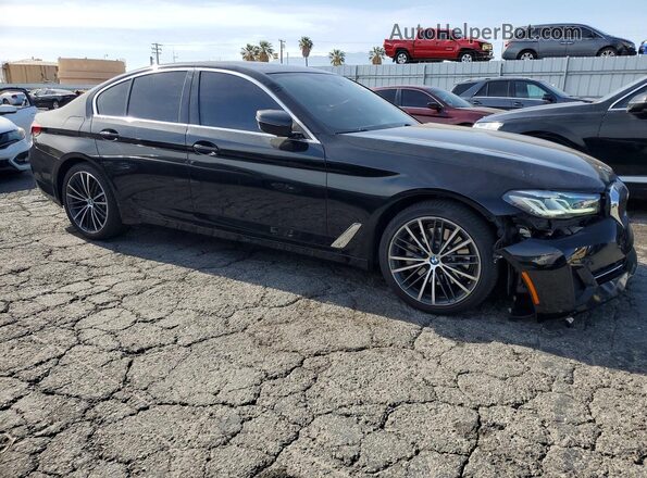WBA13AG02MCF46245 2021 BMW 5 SERIES Черный Передняя правая четверть