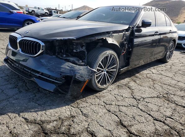 WBA13AG02MCF46245 2021 BMW 5 SERIES Черный Передняя левая четверть