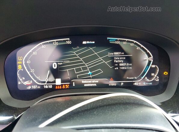 WBA13AG02MCF46245 2021 BMW 5 SERIES Черный Вид щитка приборов