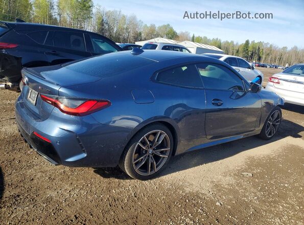 WBA13AR01MCG38217 2021 BMW M4 Синий Задняя правая четверть