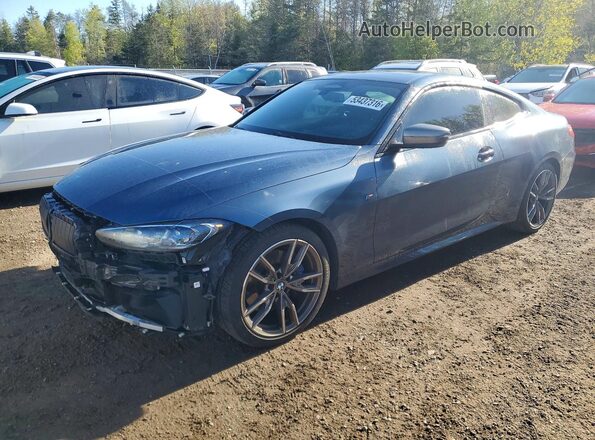 WBA13AR01MCG38217 2021 BMW M4 Синий Передняя левая четверть