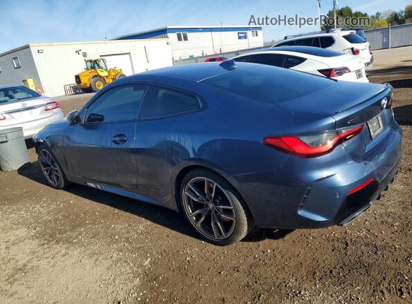 WBA13AR01MCG38217 2021 BMW M4 Синий Задняя левая четверть