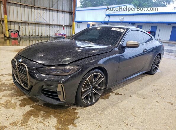 WBA13AR08MCF67064 2021 BMW M4 Black წინა მარცხენა ხედი სამი მეოთხედიდან