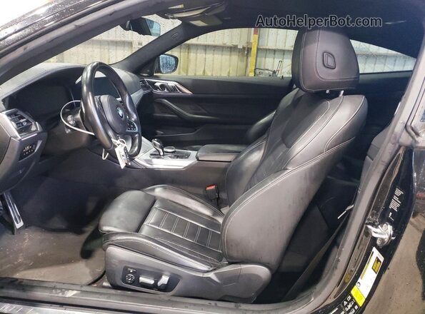 WBA13AR08MCF67064 2021 BMW M4 Black წინა სალონის ხედი