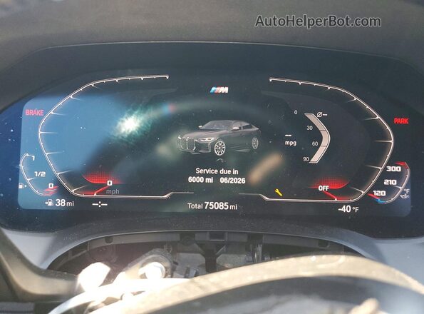 WBA13AW00NFL46589 2022 BMW M4 Black Instrument cluster view