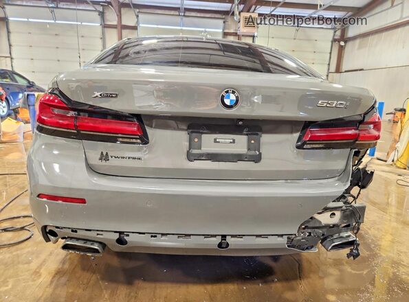 WBA13BJ09MWW96802 2021 BMW 5 SERIES Серый Вид сзади