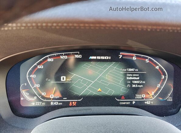 WBA13BK0XPCM10329 2023 BMW M5 Red Vista del cuadro de instrumentos