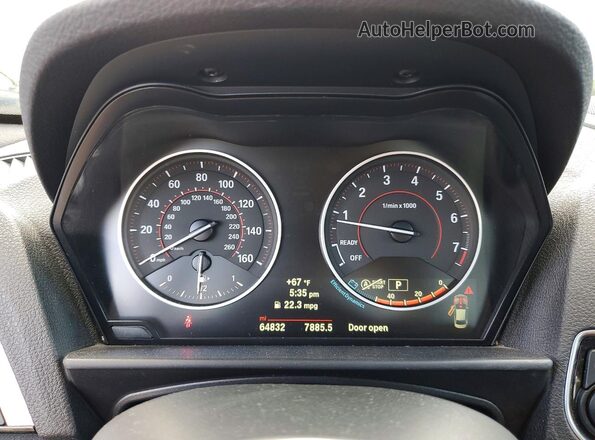 WBA1J9C57GV695925 2016 BMW M2 White Instrument cluster view