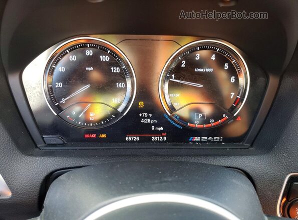 WBA2J7C53JVD60552 2018 BMW M2 Red Instrument cluster view
