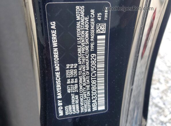 WBA33DB08TCV50829 2026 BMW OTHER Black Vista del compartimento del motor