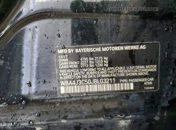 WBA4J3C50JBL03211 2018 BMW OTHER Black Vista del compartimento del motor