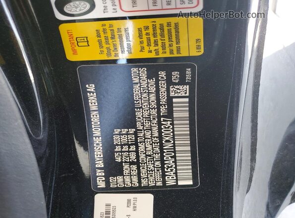WBA53AP01NCK00347 2022 BMW OTHER Black Շարժիչի բաժամունքի տեսք