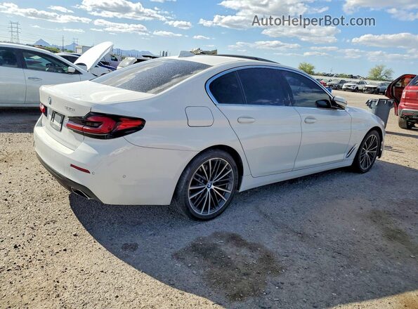 WBA53BH03MCF71161 2021 BMW 5 SERIES Белый Задняя правая четверть
