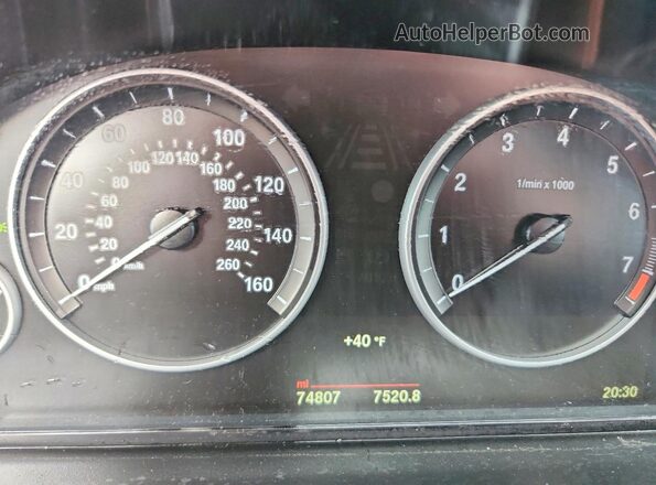 WBA5A7C5XGG643621 2016 BMW 5 SERIES White Widok zestawu wskaźników