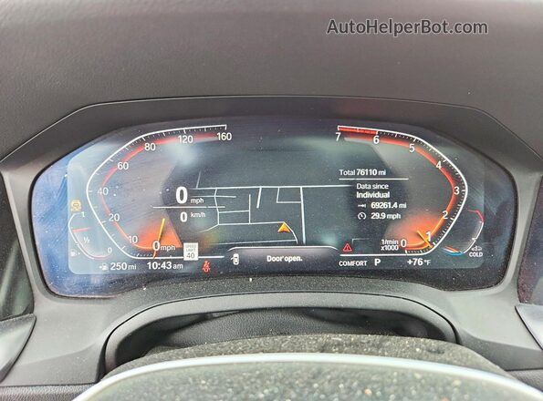 WBA5R7C51KAJ81860 2019 BMW OTHER Blue Vista del cuadro de instrumentos