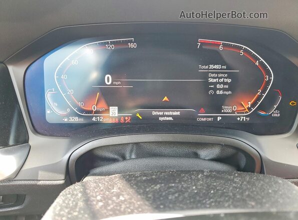 WBA5R7C59KFH31490 2019 BMW OTHER Синий Вид щитка приборов