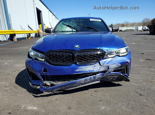 WBA5U7C01LFH22898 2020 BMW M3 Blue წინა ხედი