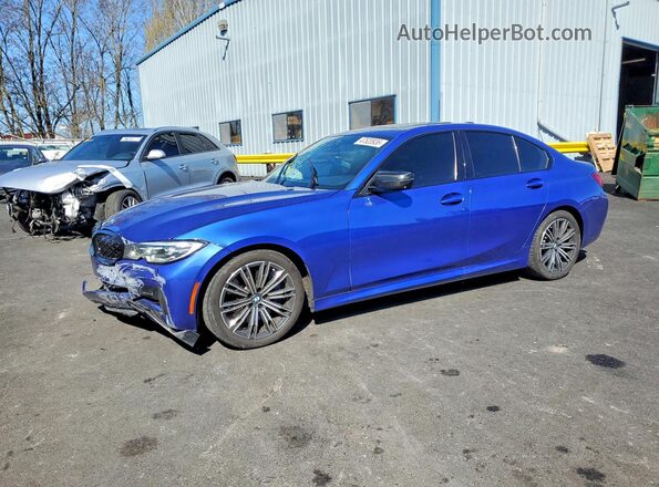 WBA5U7C01LFH22898 2020 BMW M3 Blue წინა მარცხენა ხედი სამი მეოთხედიდან