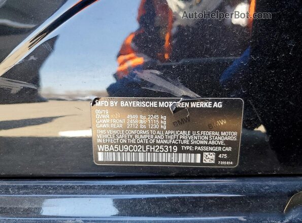 WBA5U9C02LFH25319 2020 BMW M3 Черный Вид подкапотного пространства