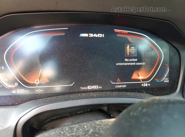 WBA5U9C02LFH25319 2020 BMW M3 Черный Вид щитка приборов