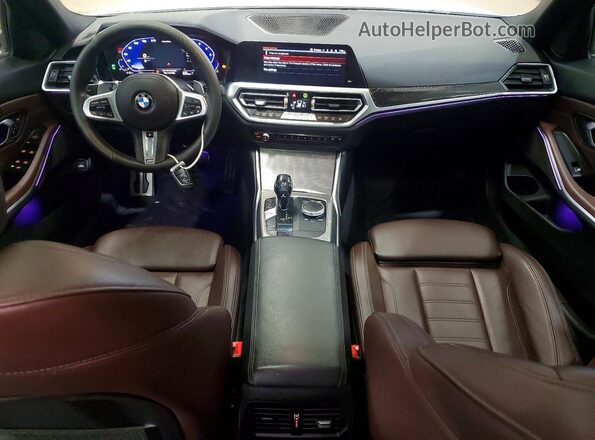 WBA5U9C04LA380109 2020 BMW M3 White Вид панелі приладів