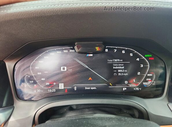 WBA5U9C07LAF54533 2020 BMW M3 Blue ხელსაწყოთა პანელის ხედი