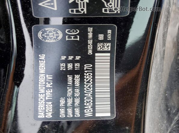 WBA63DA02SCS65170 2025 BMW OTHER Черный Вид подкапотного пространства