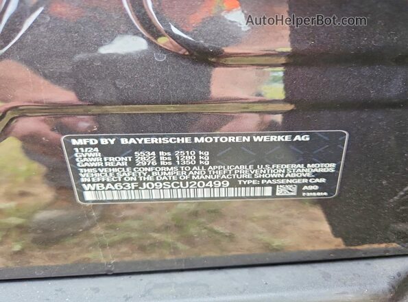 WBA63FJ09SCU20499 2025 BMW OTHER Gray Engine compartment view