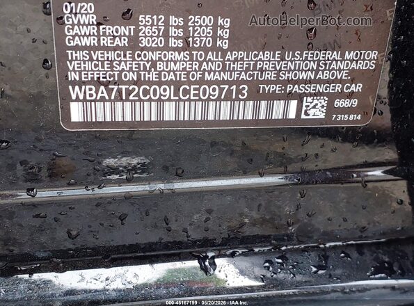 WBA7T2C09LCE09713 2020 BMW OTHER Black Vista del compartimento del motor