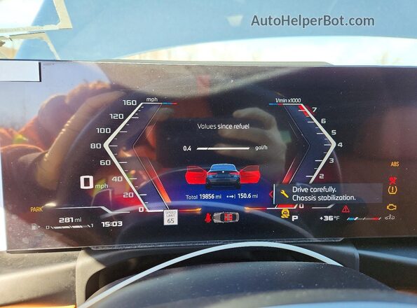 WBA83DA05SCT05458 2025 BMW M4 Blue Вид щитка приладів