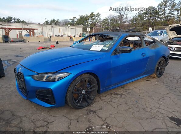 WBA83DA08SCU58769 2025 BMW M4 Blue Передня ліва чверть