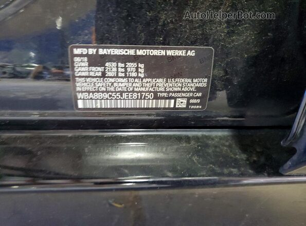 WBA8B9C55JEE81750 2018 BMW OTHER Черный Вид подкапотного пространства