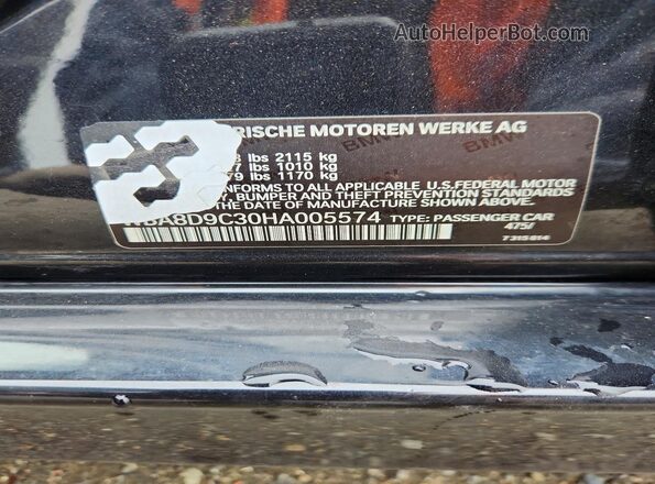 WBA8D9C30HA005574 2017 BMW OTHER Black Вид підкапотного простору