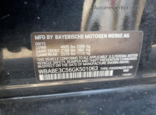 WBA8E3C56GK501063 2016 BMW OTHER Black Widok komory silnika