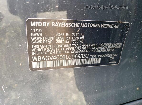 WBAGV4C02LCD69352 2020 BMW OTHER Gray Շարժիչի բաժամունքի տեսք