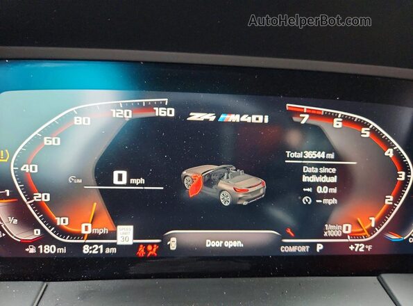 WBAHF9C05LWW38292 2020 BMW Z4 Черный Вид щитка приборов