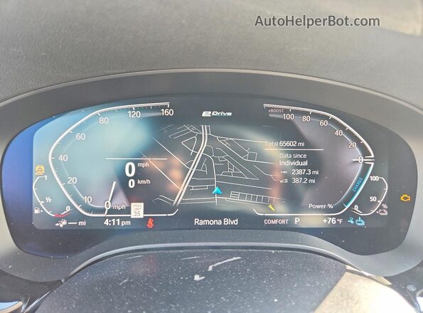 WBAJA9C03LCD12771 2020 BMW 5 SERIES Угольный Вид щитка приборов