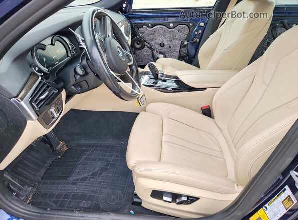 WBAJA9C54KB389503 2019 BMW 5 SERIES Синий Вид салона спереди