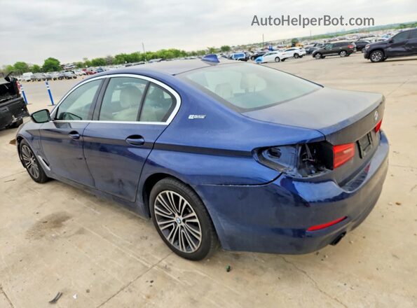 WBAJA9C54KB389503 2019 BMW 5 SERIES Синий Задняя левая четверть