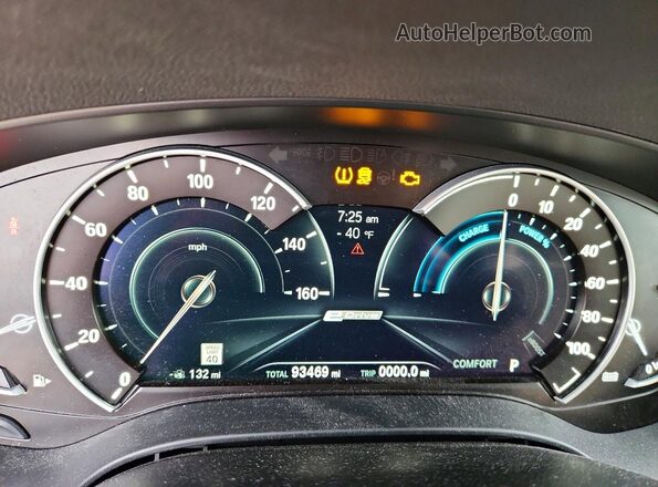 WBAJA9C54KB389503 2019 BMW 5 SERIES Синий Вид щитка приборов