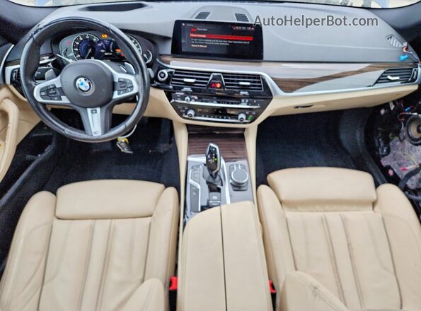 WBAJA9C54KB389503 2019 BMW 5 SERIES Синий Вид панели приборов