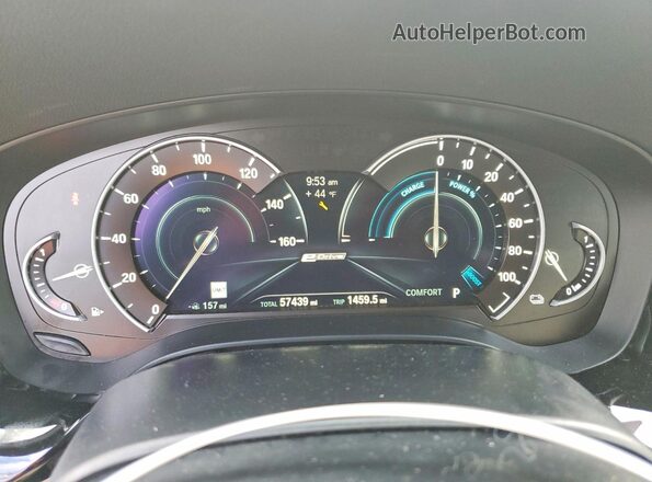 WBAJA9C58KB253908 2019 BMW 5 SERIES Синий Вид щитка приборов