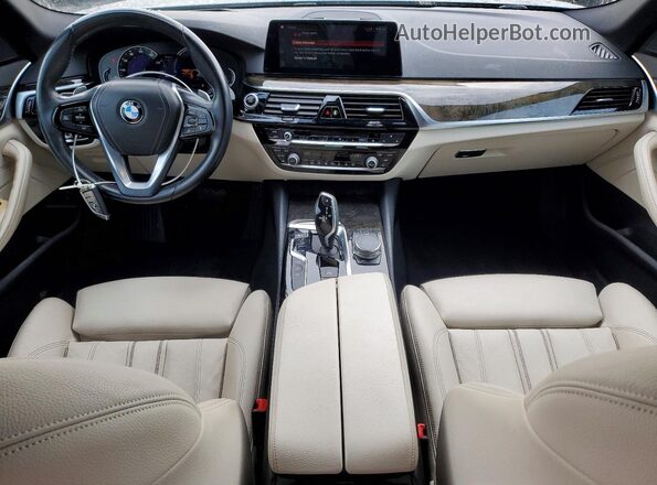 WBAJA9C58KB253908 2019 BMW 5 SERIES Синий Вид панели приборов