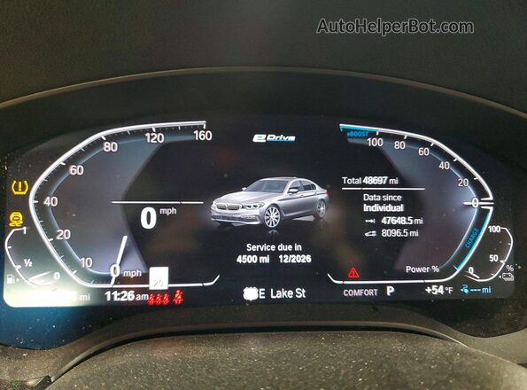 WBAJB1C01LCD44150 2020 BMW OTHER Gray ხელსაწყოთა პანელის ხედი