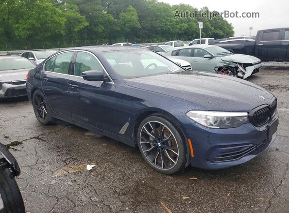 WBAJB1C5XKB375586 2019 BMW 5 SERIES Синий Передняя правая четверть