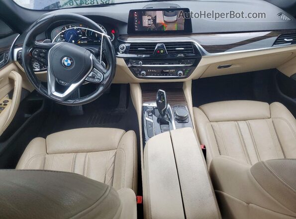 WBAJB1C5XKB375586 2019 BMW 5 SERIES Синий Вид панели приборов